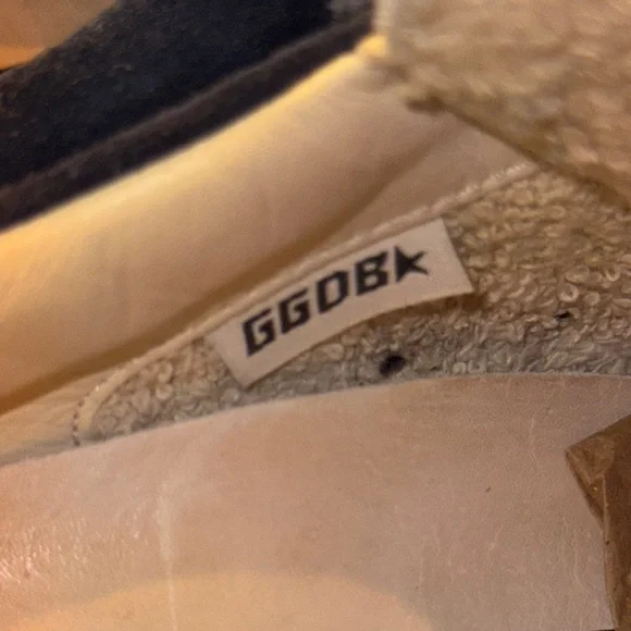 Golden Goose Navy Suede 36 EUC Blue Suede Sneakers with Silver Star White trim - Picture 9 of 9